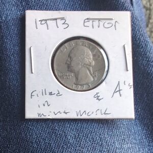 1973 Quarter Coin w/ Error